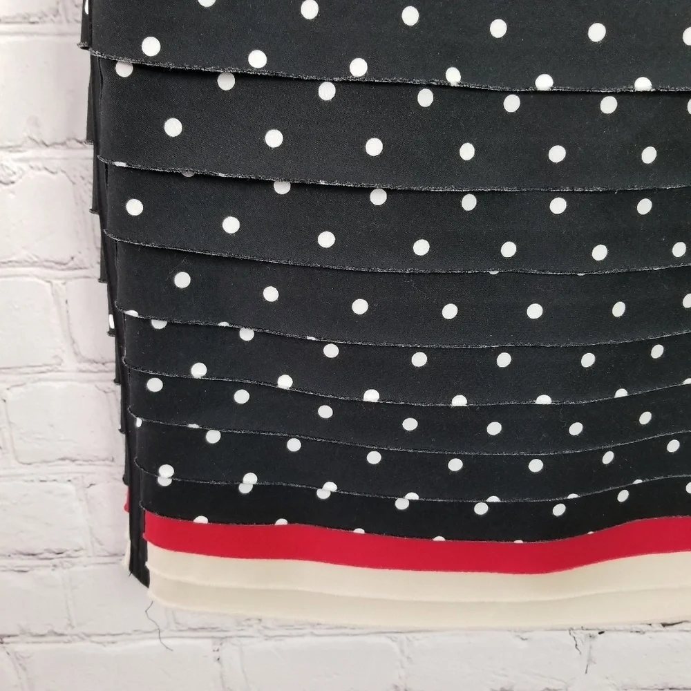 White House Black Market Polka Dot Tiered Skirt